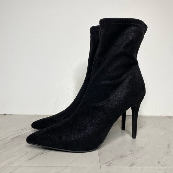 New! BP Braylee Black Shimmer Pointed Toe Bootie 10M - Picture 13 of 13